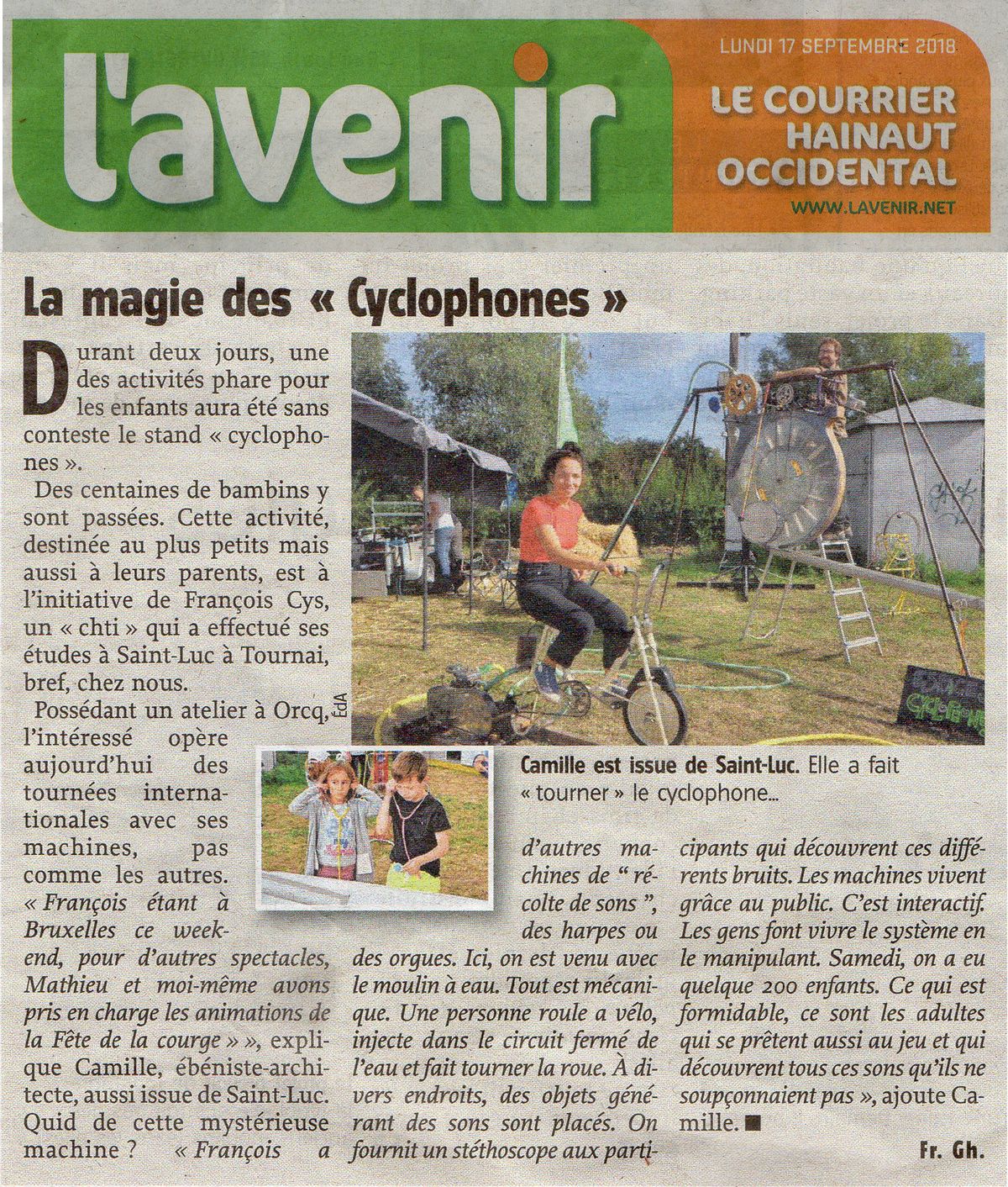 L'Avenir 17-09-2018